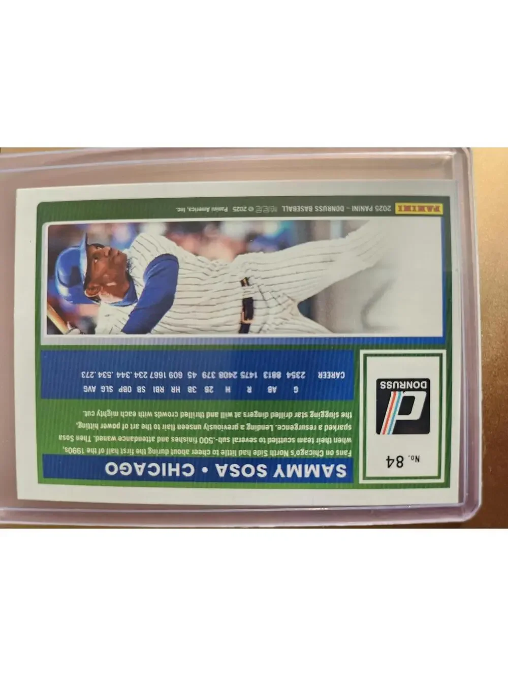 Sammy Sosa - 2025 Donruss red/blue laser insert - #84 - Chicago Cubs - RAW Mint